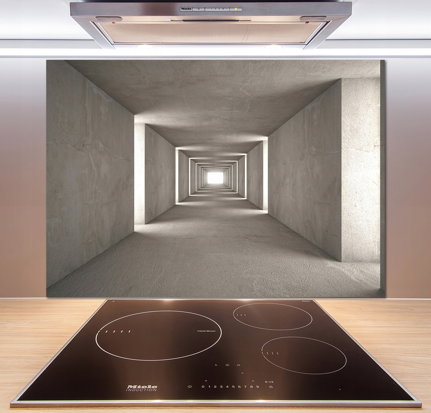 

Panel do kuchni Betonowy tunel 100x70 cm + Klej