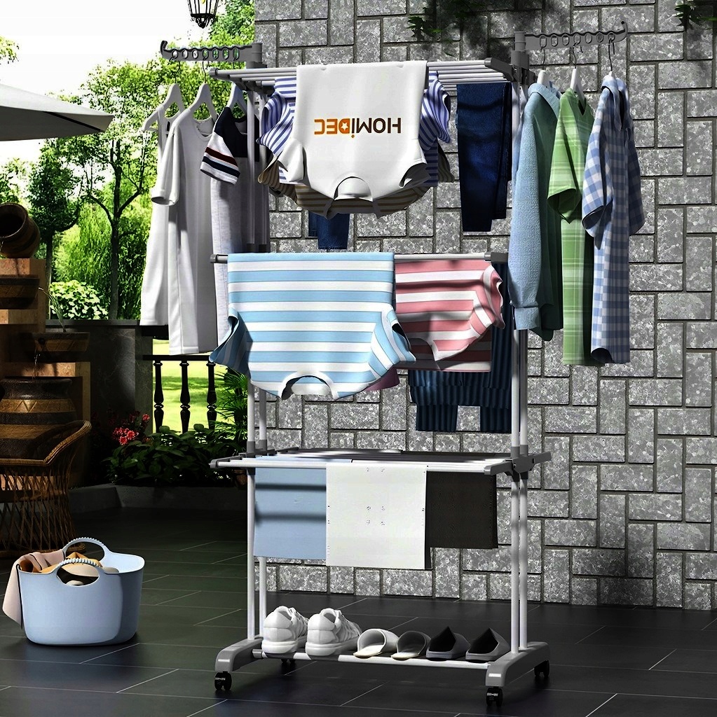 SUSZARKA NA PRANIE STOJĄCA DO UBRAŃ SKŁADANA WIESZAK STOJAK XXXL WZMOCNIONA Marka inna