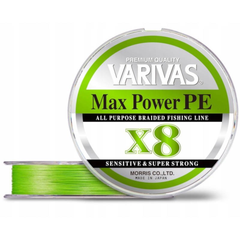 Varivas Max Power Pe X8 0.6PE 14.5lb Lime Green