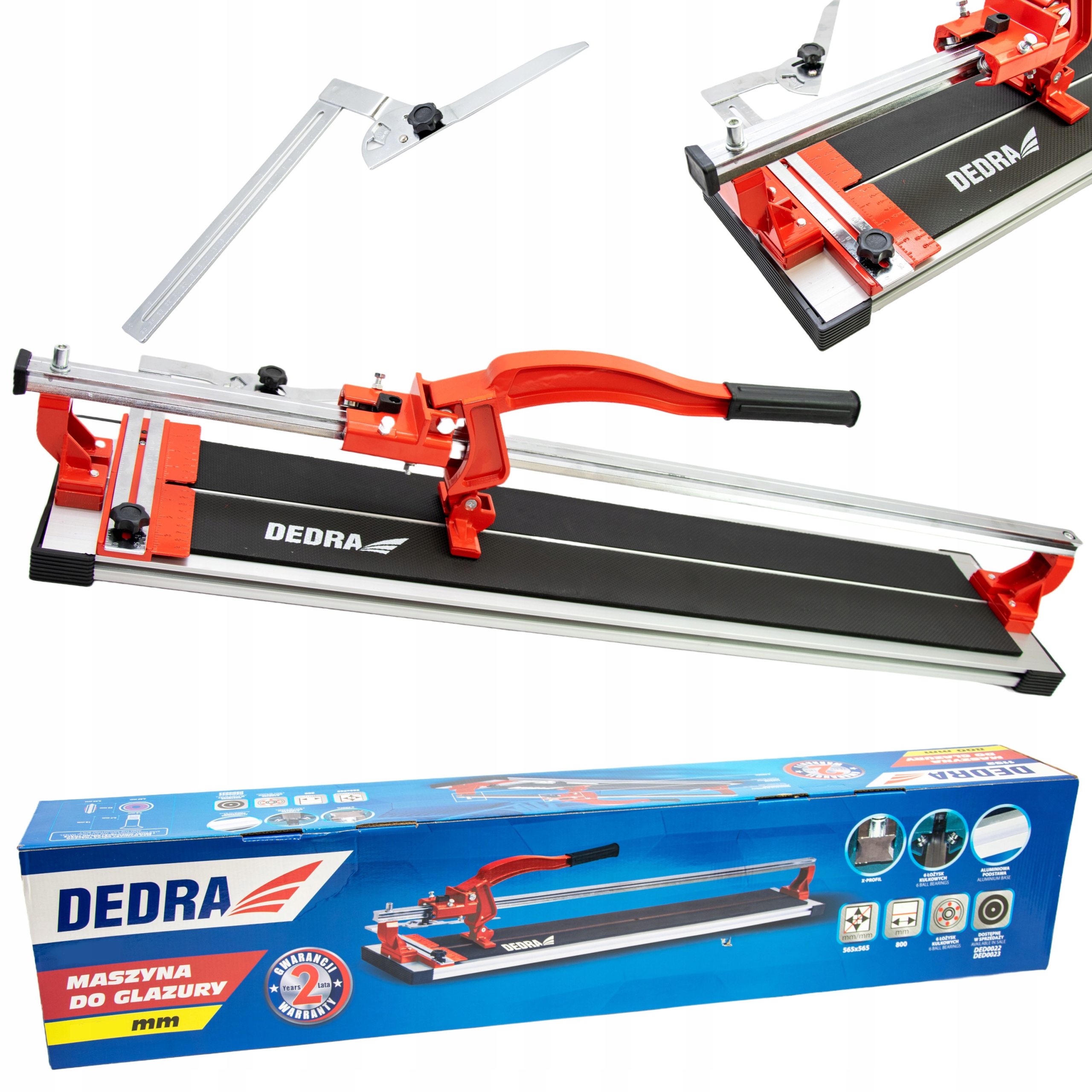 DEDRA MASZYNKA 1151 PRZECINARKA CIĘCIA GLAZURY PŁYTEK 600mm ŁOŻYSKOWANA