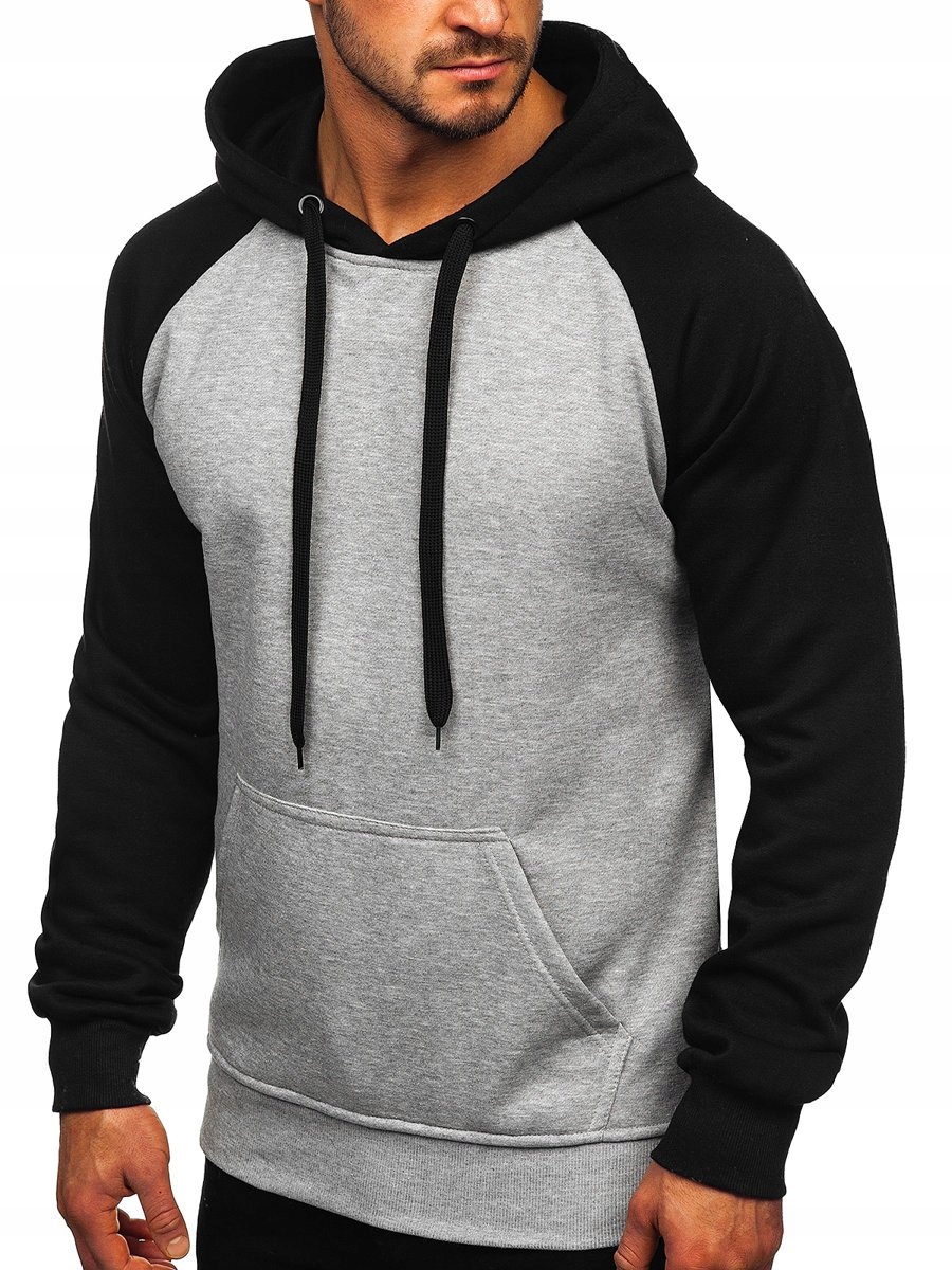 

Bluza Męska Z Kapturem Szara LM77002 Denley_xl