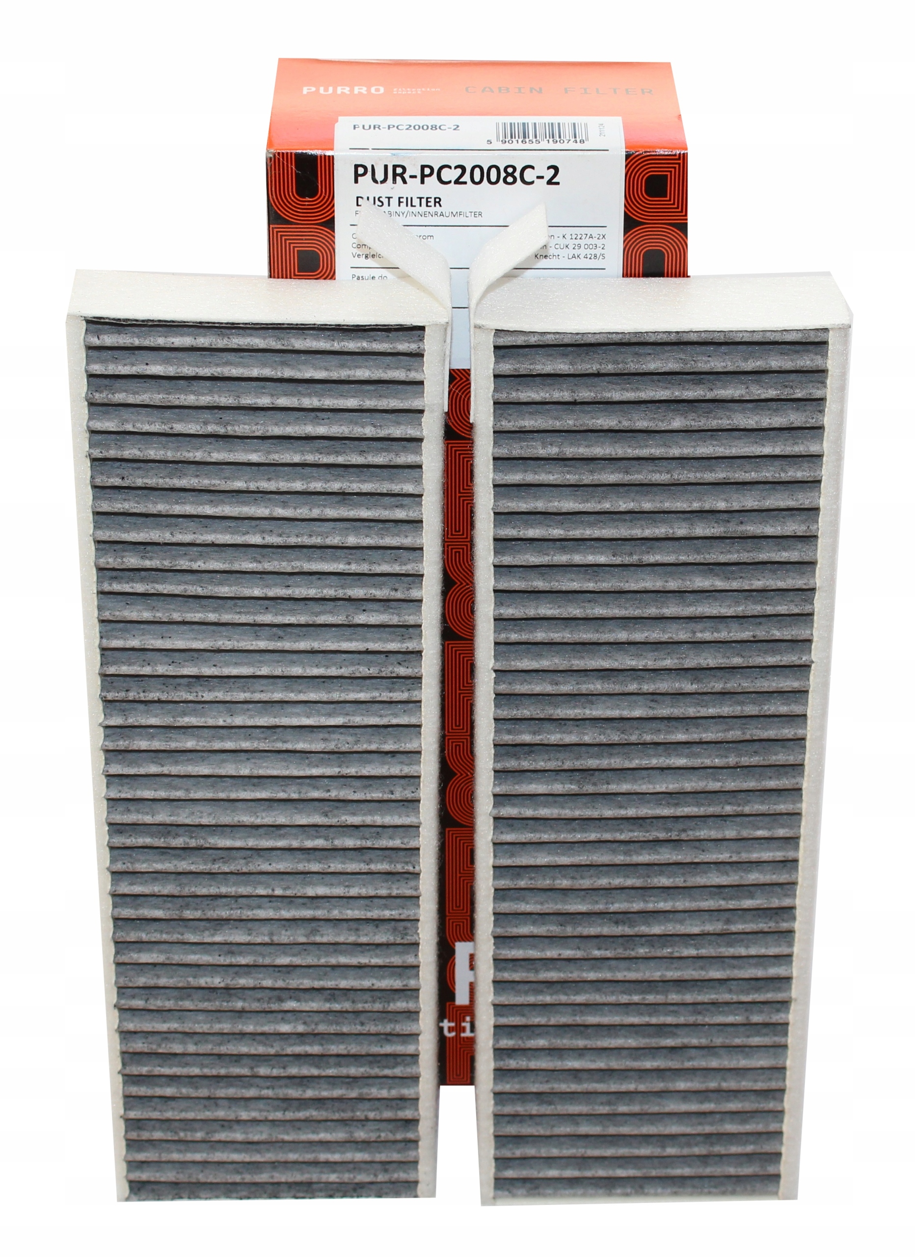 PUR-PC2008C-2 - Фильтр кабины углерода Berlingo DS5 C4 PICASSO