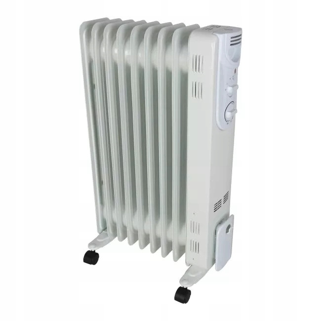 Olejový radiátor 2000 W biely 7-rebrový