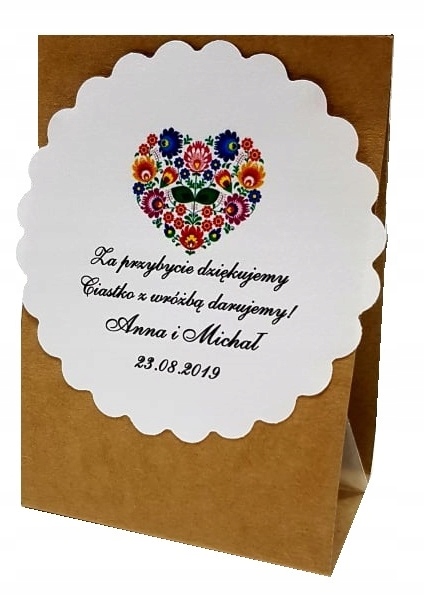 

eukaliptus Folk eko podziękowania dla gości ślub