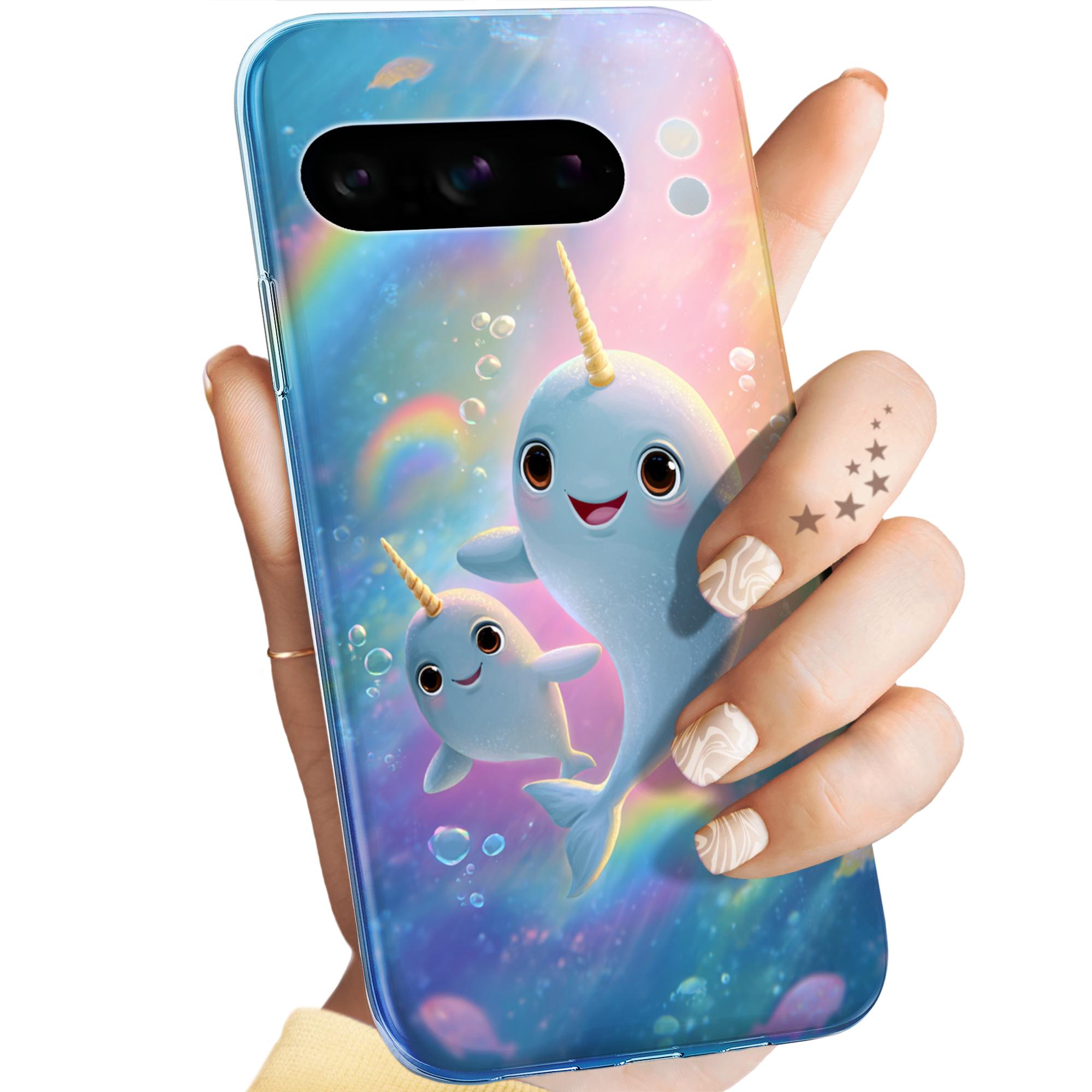 Etui Do Google Pixel 8 Pro Narwal Bajki Morskie Zwierzęta Obudowa
