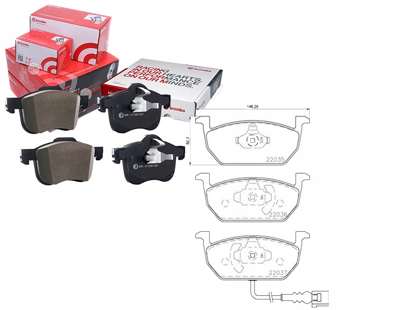 Brzdové Destičky Škoda Octavia 12 Přední Brembo