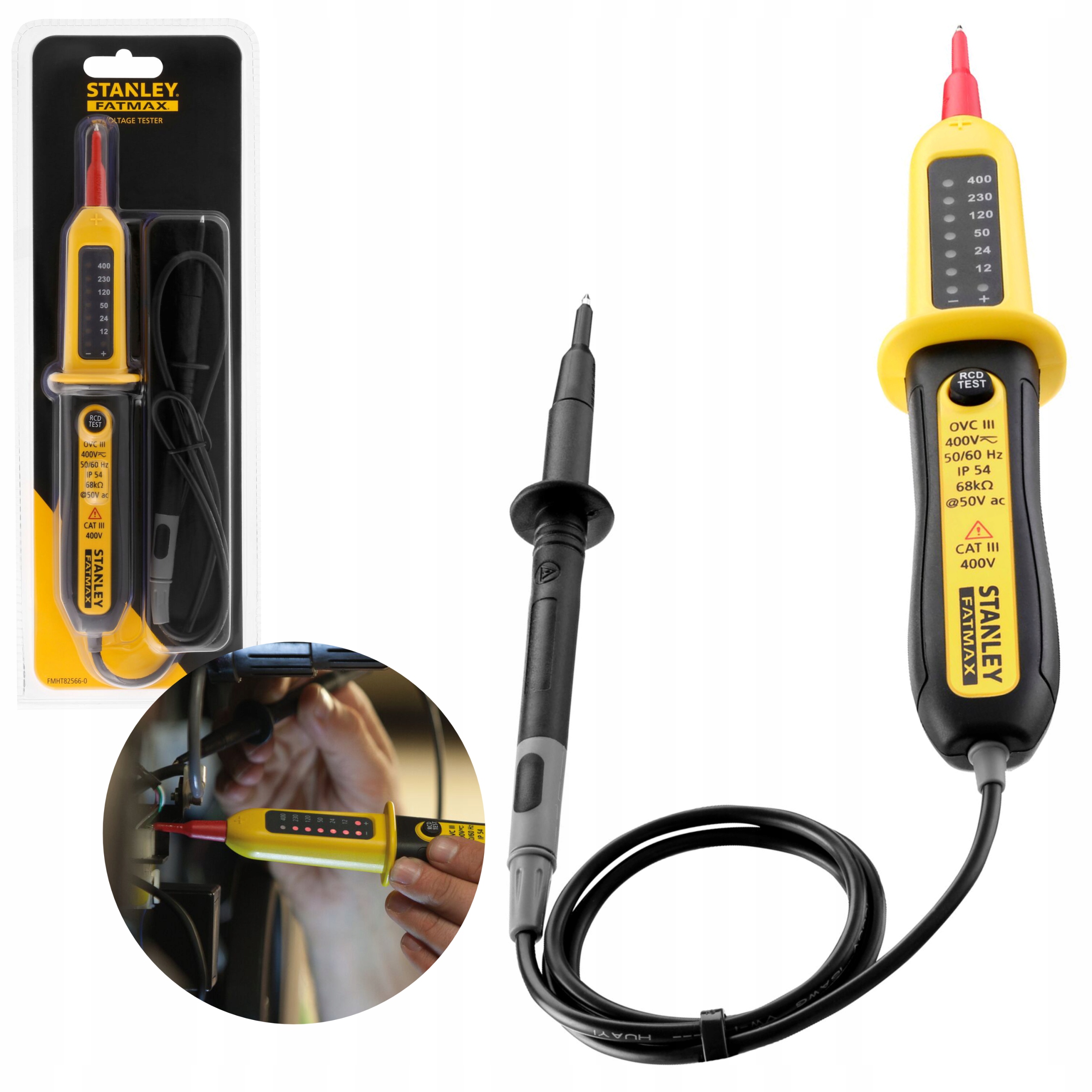 

Stanley Tester Napięcia Próbnik 82-566 Cat III Led