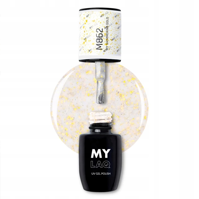 

Mylaq Lakier hybrydowy M862 My Shimmering Gold 5ml