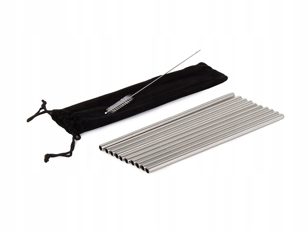 SŁOMKI RURKI WIELORAZOWE METALOWE EKO x10 CZYŚCIK Okazje uniwersalny