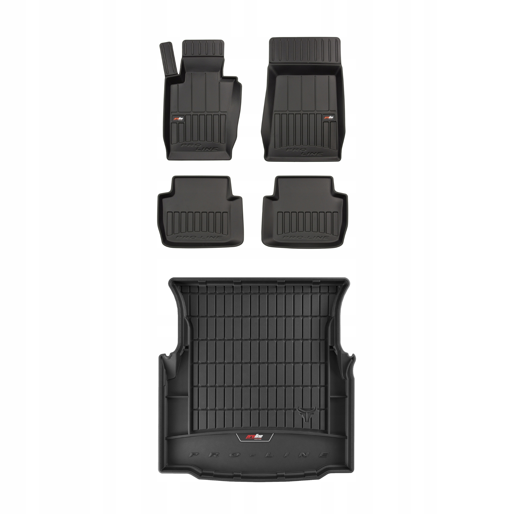 Frogum 3D Sada gumových kobercov a rohoží s logom pre Bmw radu 3 E46 1998-2005