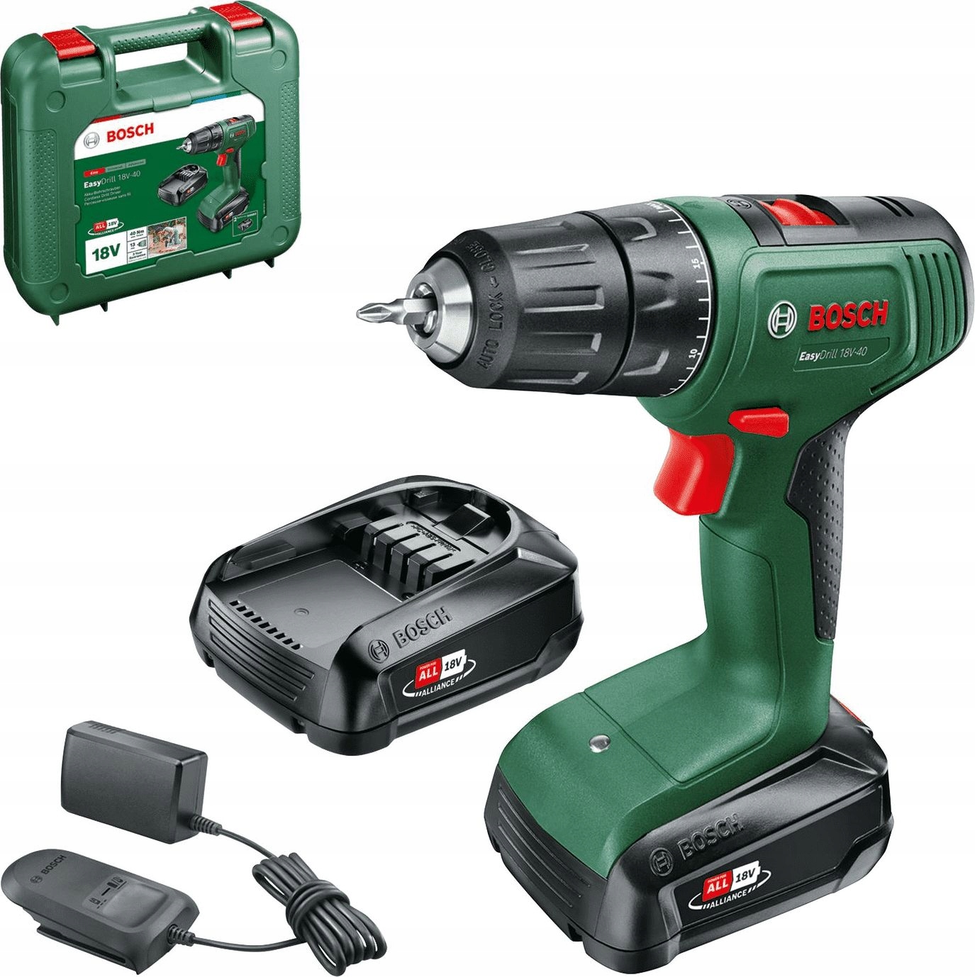 Bosch Aku Šroubovák Easy Drill 18V-40 2 x 2,0Ah Kufr