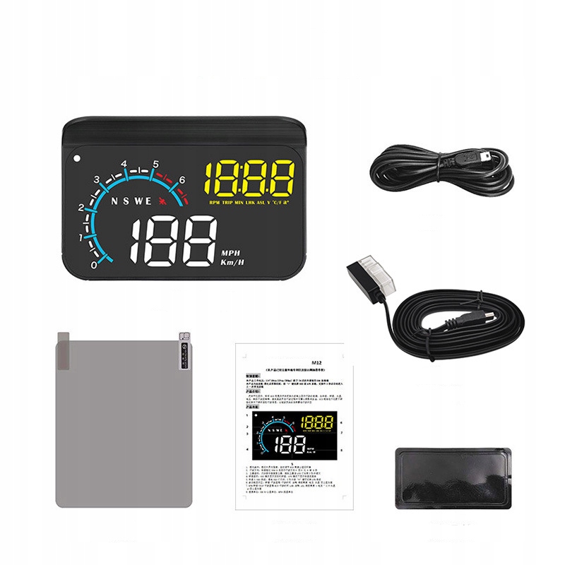 WYŚWIETLACZ PROJEKTOR LED LCD HUD OBD2 GPS USB M12 EAN (GTIN) 4027449937335