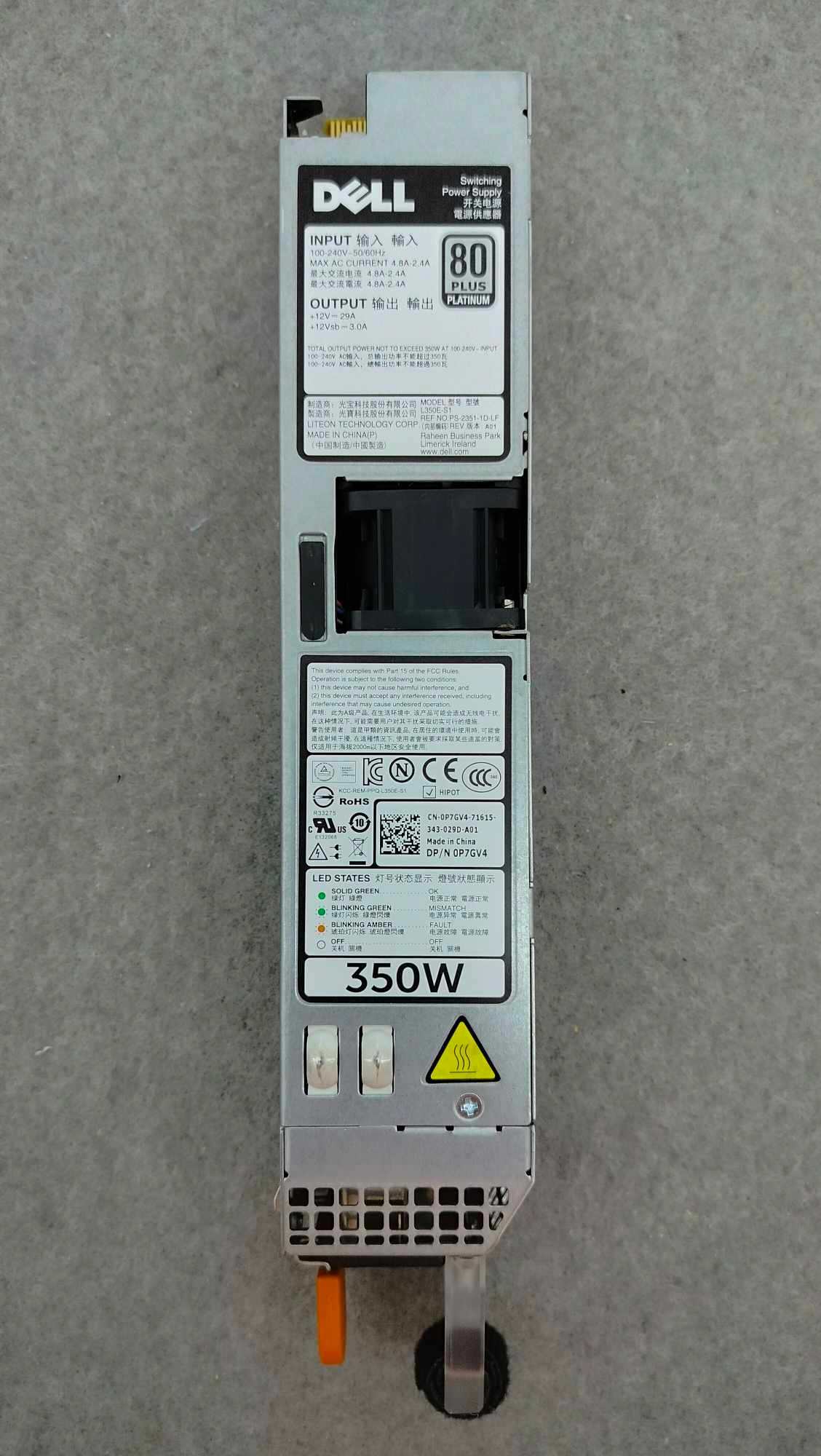 Serwerowy zasilacz DELL L350E-S1, PowerEdge R320 R420