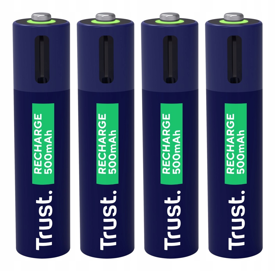 Baterie Aaa Trust Usb-c 4 szt. 500mAh Ładowalne z Ochroną