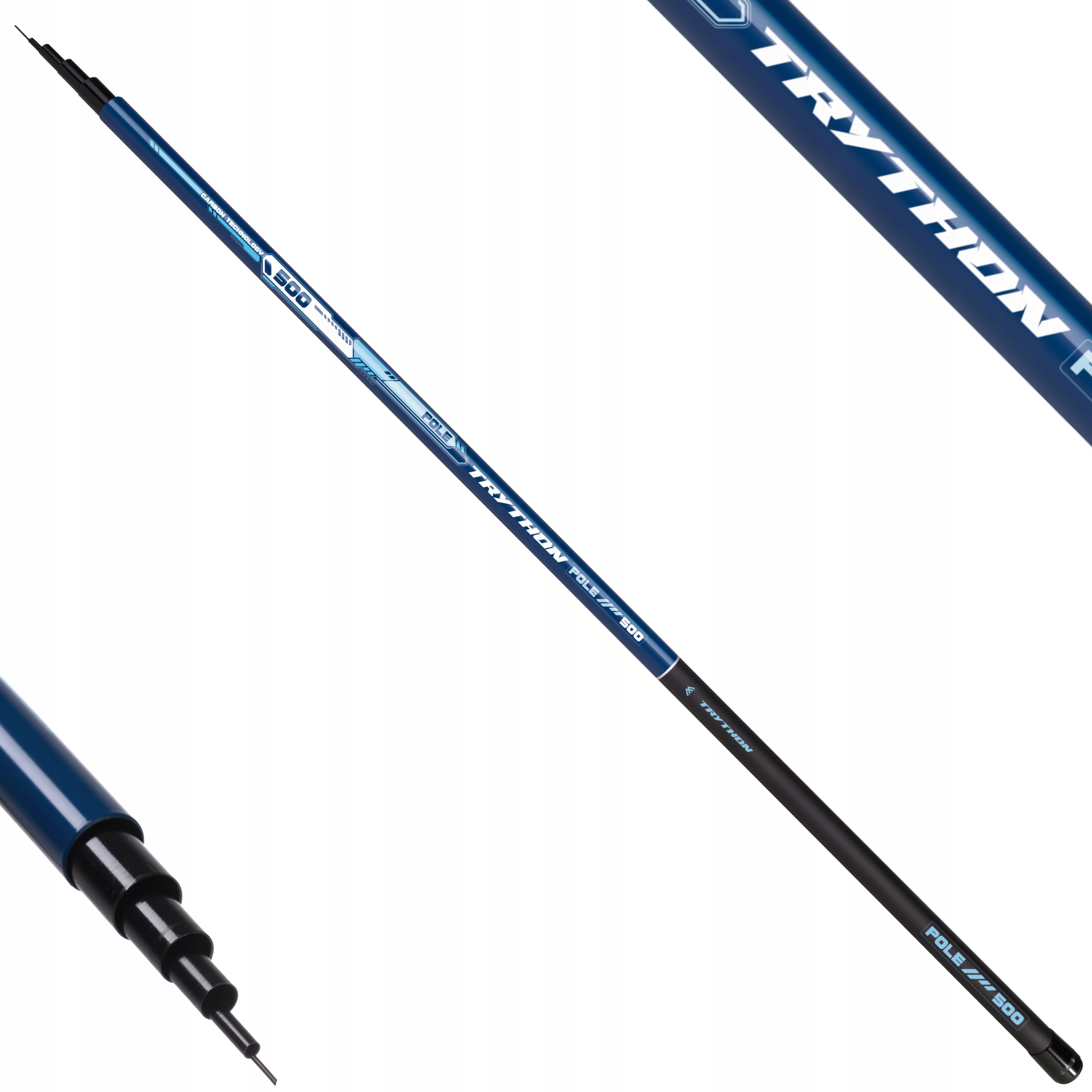 

Lekki Węglowy Bat Trython Pole 500 wędka Mikado 5m