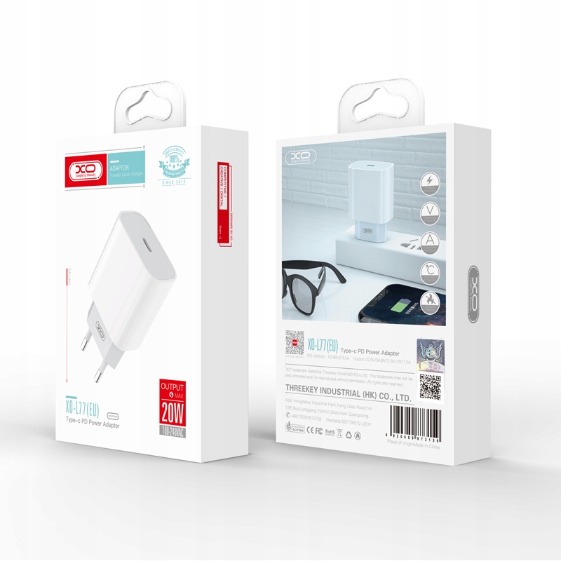 SZYBKA ŁADOWARKA DO IPHONE 20W USB-C + KABEL 1M Zgodność ze standardem Quick Charge 1.0 Quick Charge 2.0 Quick Charge 3.0