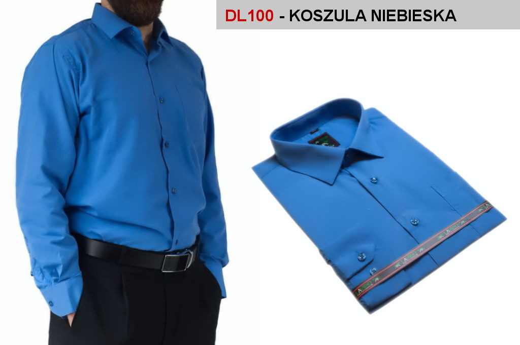 Koszula męska elegancka BAWEŁNA wybór koloru 40/41 Rozmiar L
