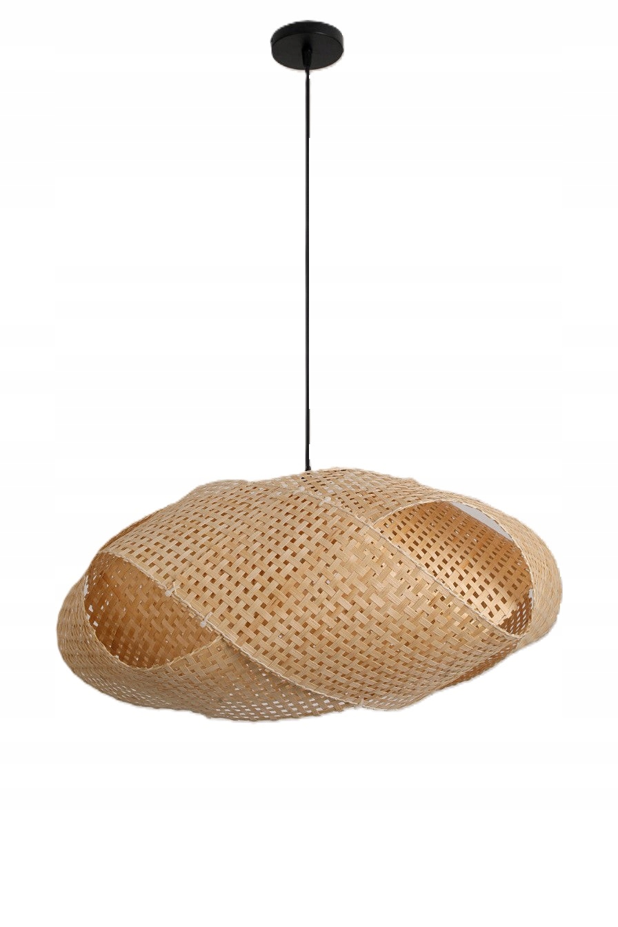 Boho Lampa Závesná Originálna Prírodná Pletená 50 cm 1xE27 Stropná Závesná