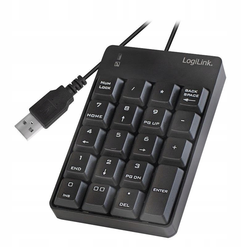 Klawiatura Usb LogiLink ID0184 numeryczna, 19 klawiszy