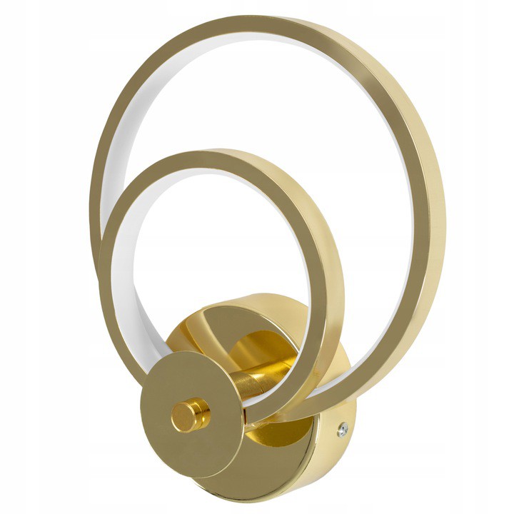 Nástenné Led svietidlo Zlatý Moderný Ring Obruč Krúžky