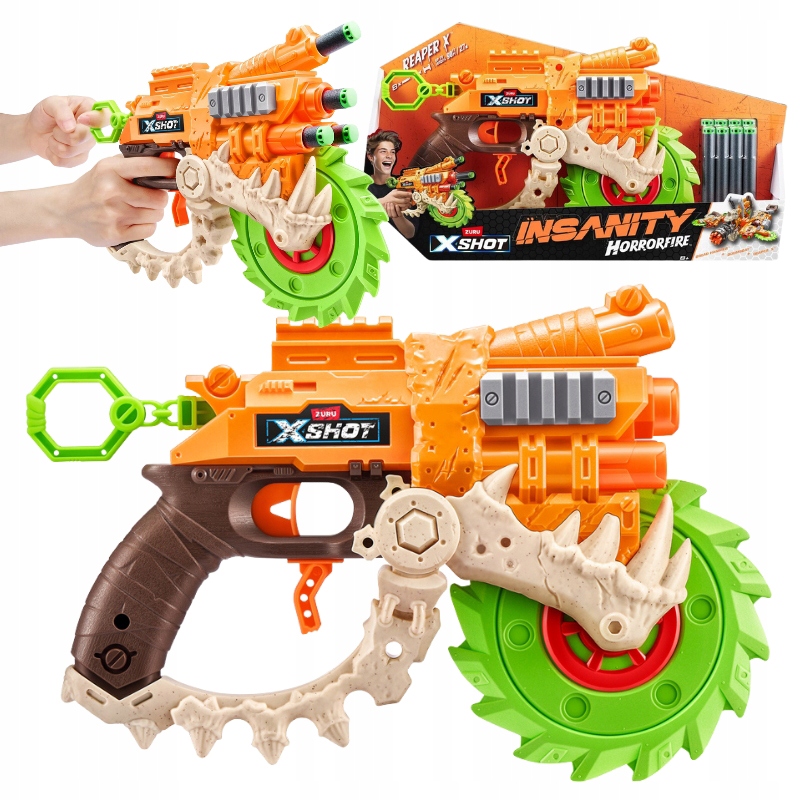 ZURU X-SHOT WYRZUTNIA INSANITY HORRORFIRE REAPER X ZESTAW PISTOLET