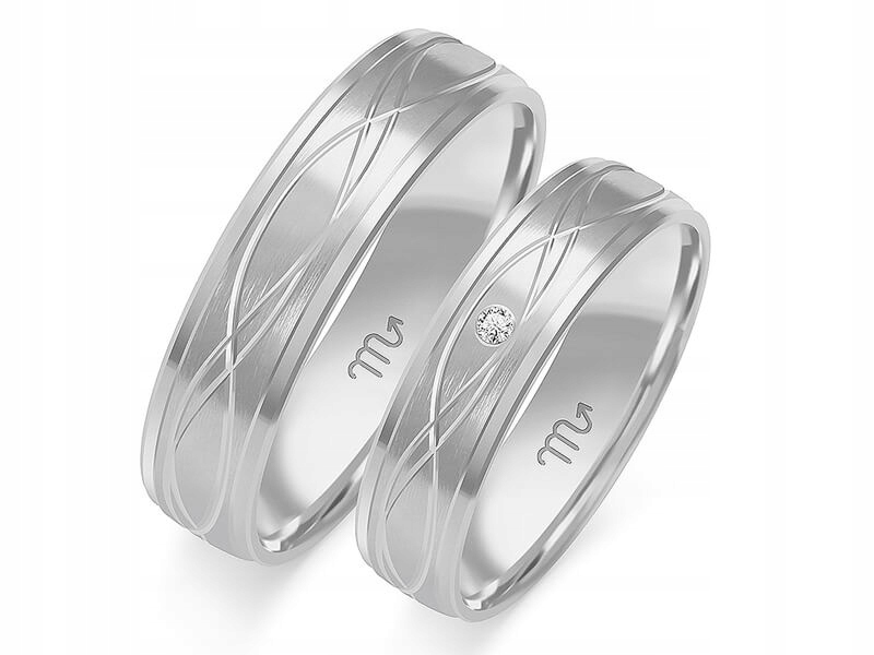 

Obrączki ze złota ślub z diamentem 585 r 11 12 13
