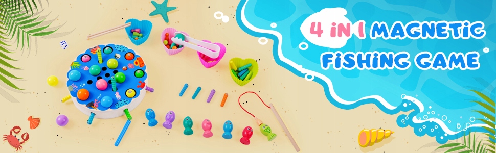 DREWNIANE RYBKI ŁOWIENIE ROBACZEK SORTER MONTESSOR Płeć chłopcy dziewczynki