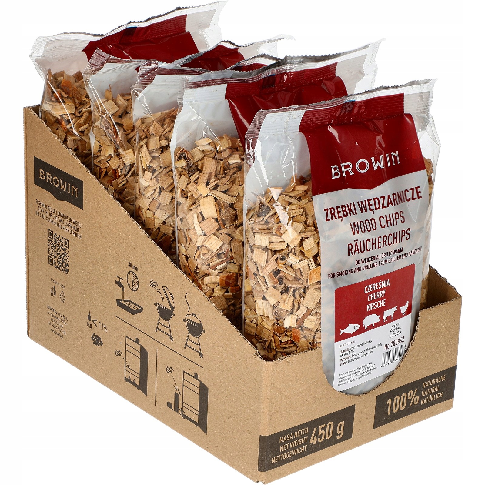 CZEREŚNIOWE zrębki 2L KL.10 do wędzenia 100% wiórki CZEREŚNIA wędzarnicze Kod producenta 780842