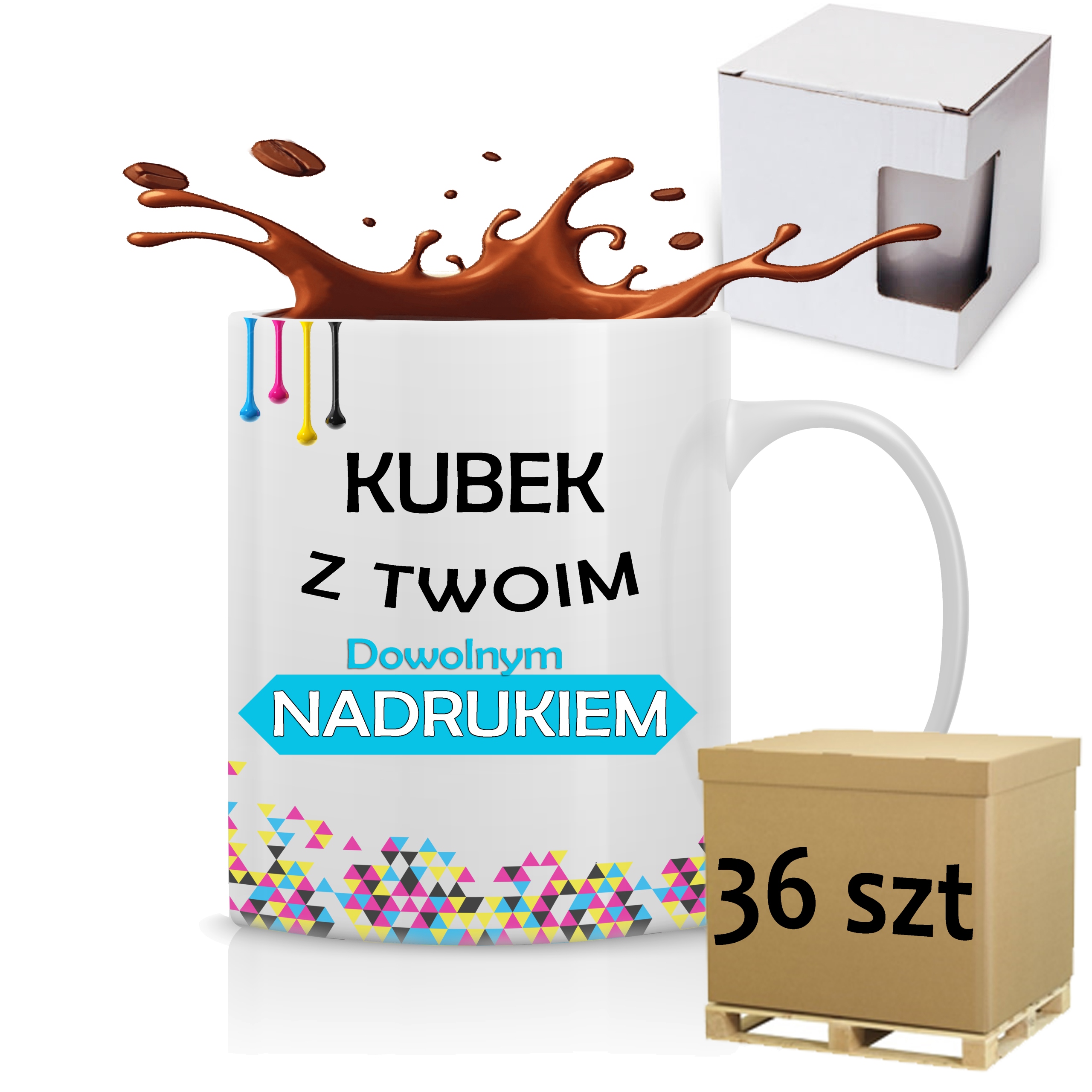 Šálka s potlačou, reklamné poháre ako darček s vaším logom 36 kusov