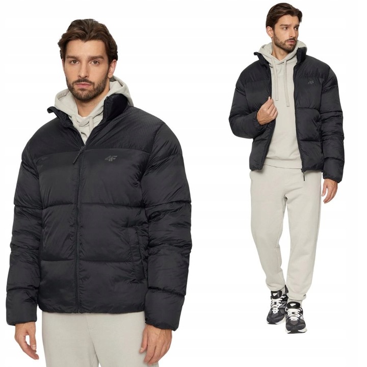 Pánská Bunda 4F Podzimní Zimní Prošívaná Sportovní Bunda Pro Každodenní Nošení r.XL