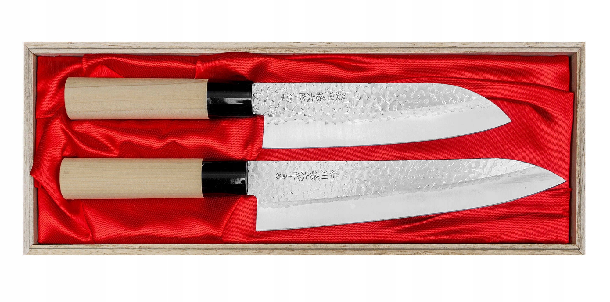 Sada 2 nožů Satake Magoroku Saku HG8611W šéf 21 cm santoku 17 cm Mo-V