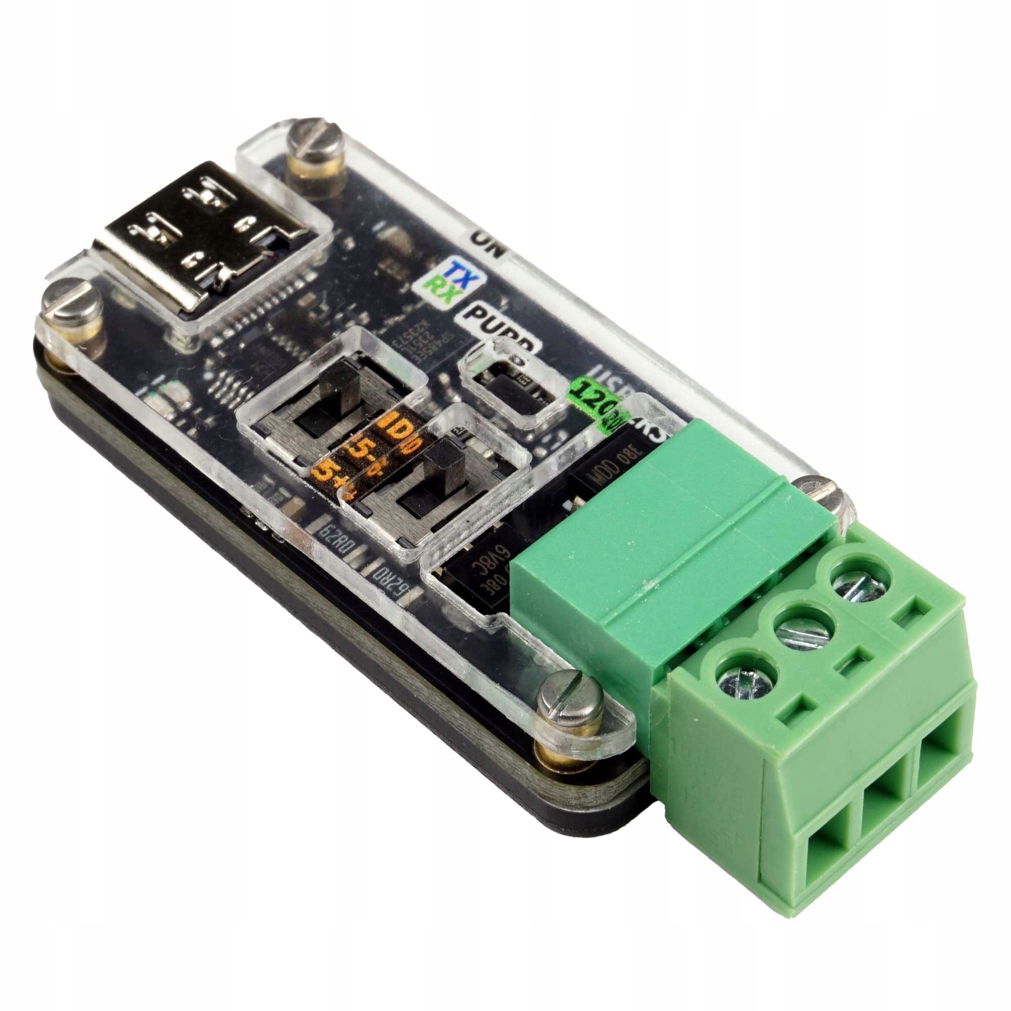 Konwerter RS485 na USB-C CH340E 2Mbps rezystor 1kOm i 120Om USB2RS485 WeAct