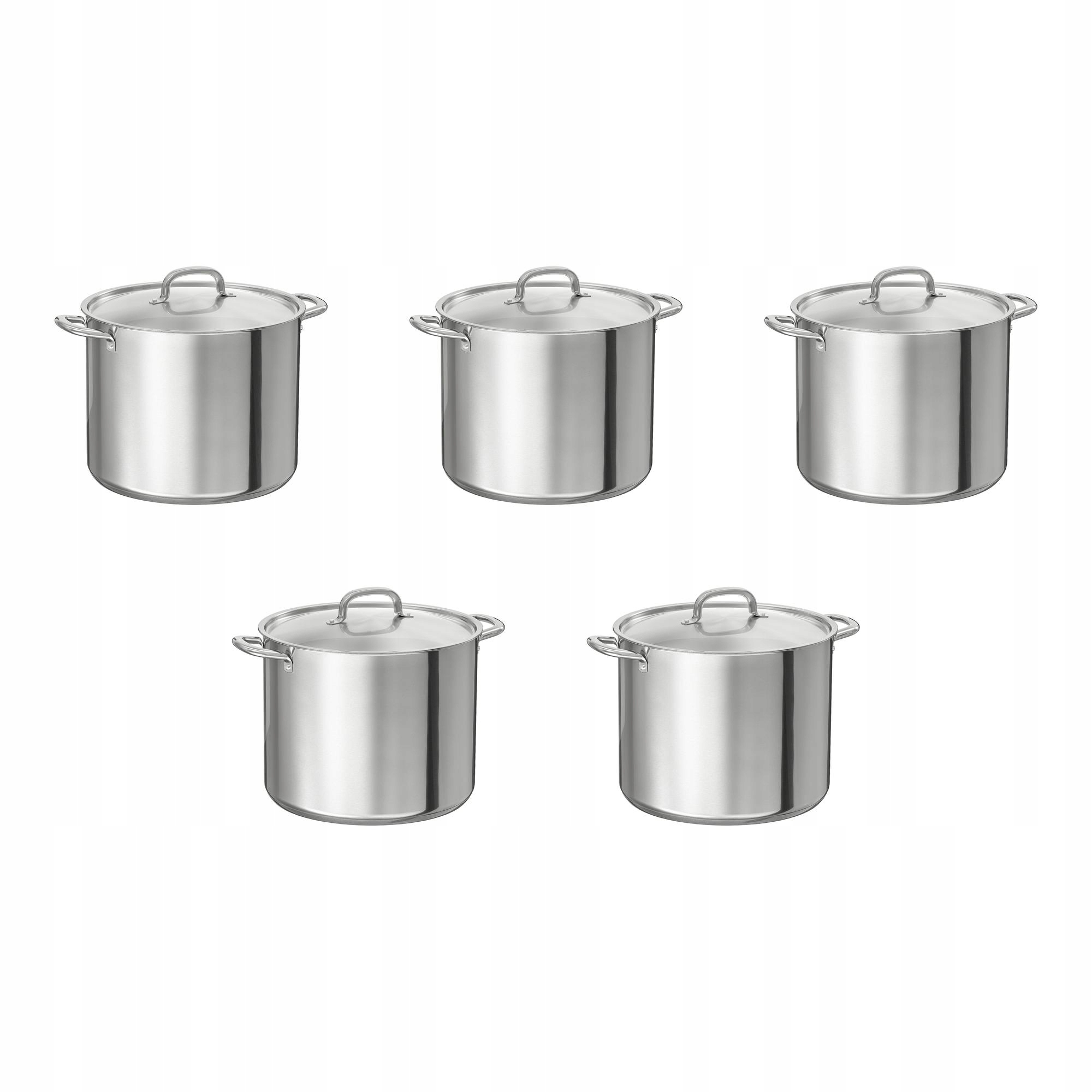 5 szt. Ikea 365+ Garnek z pokrywką stal nierdz 15.0 l