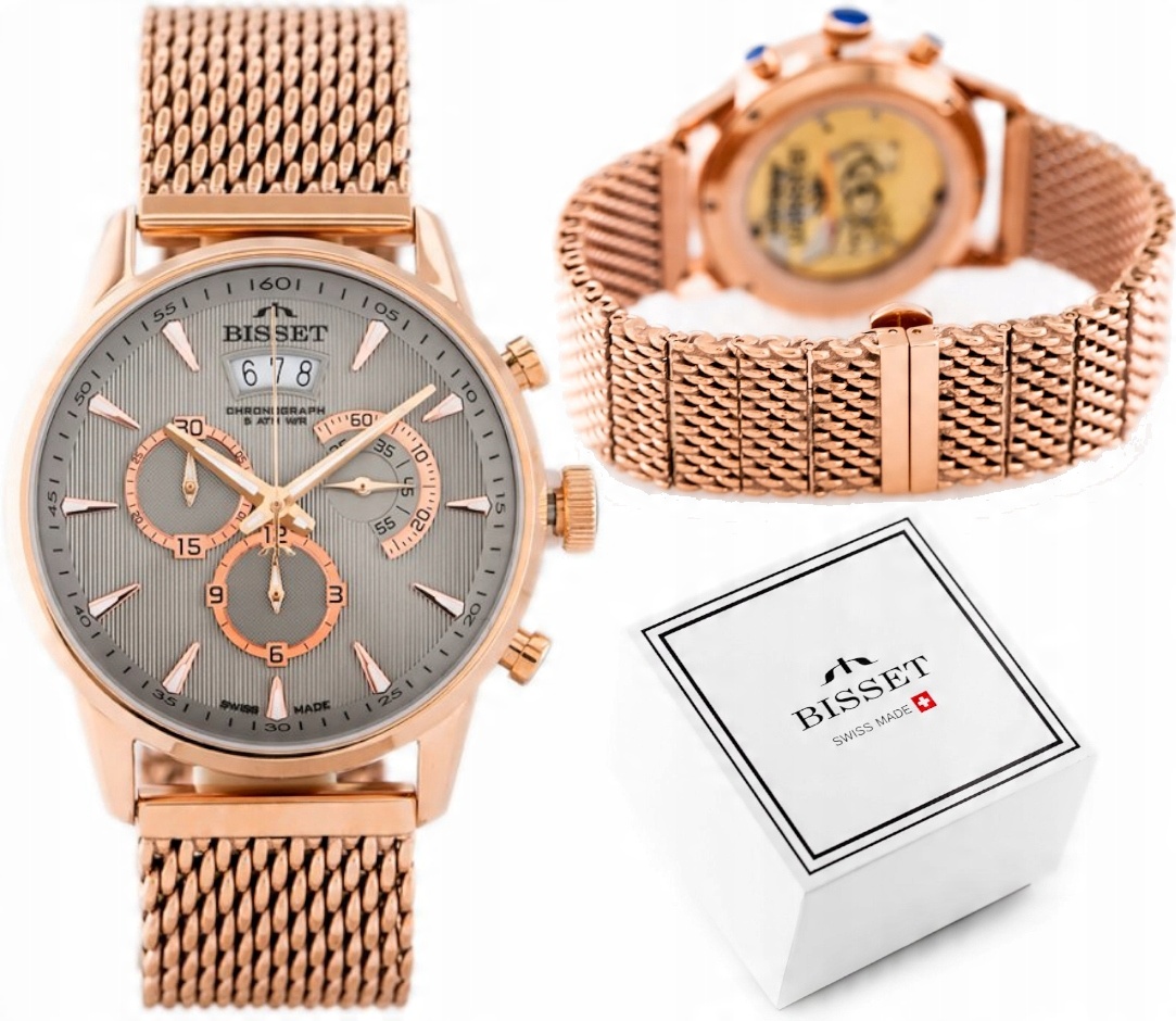 

Zegarek Męski Bisset Oryginalny Chronograf + Box