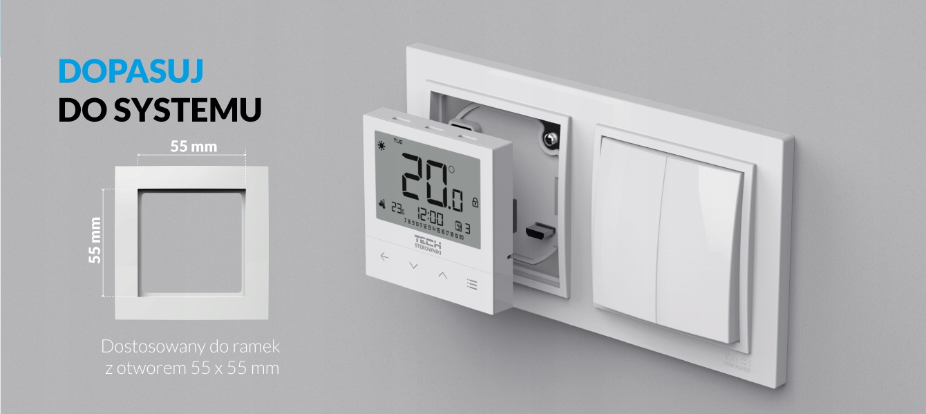 TECH F-4Z V1 przewodowy regulator pokojowy BIAŁY Marka Tech