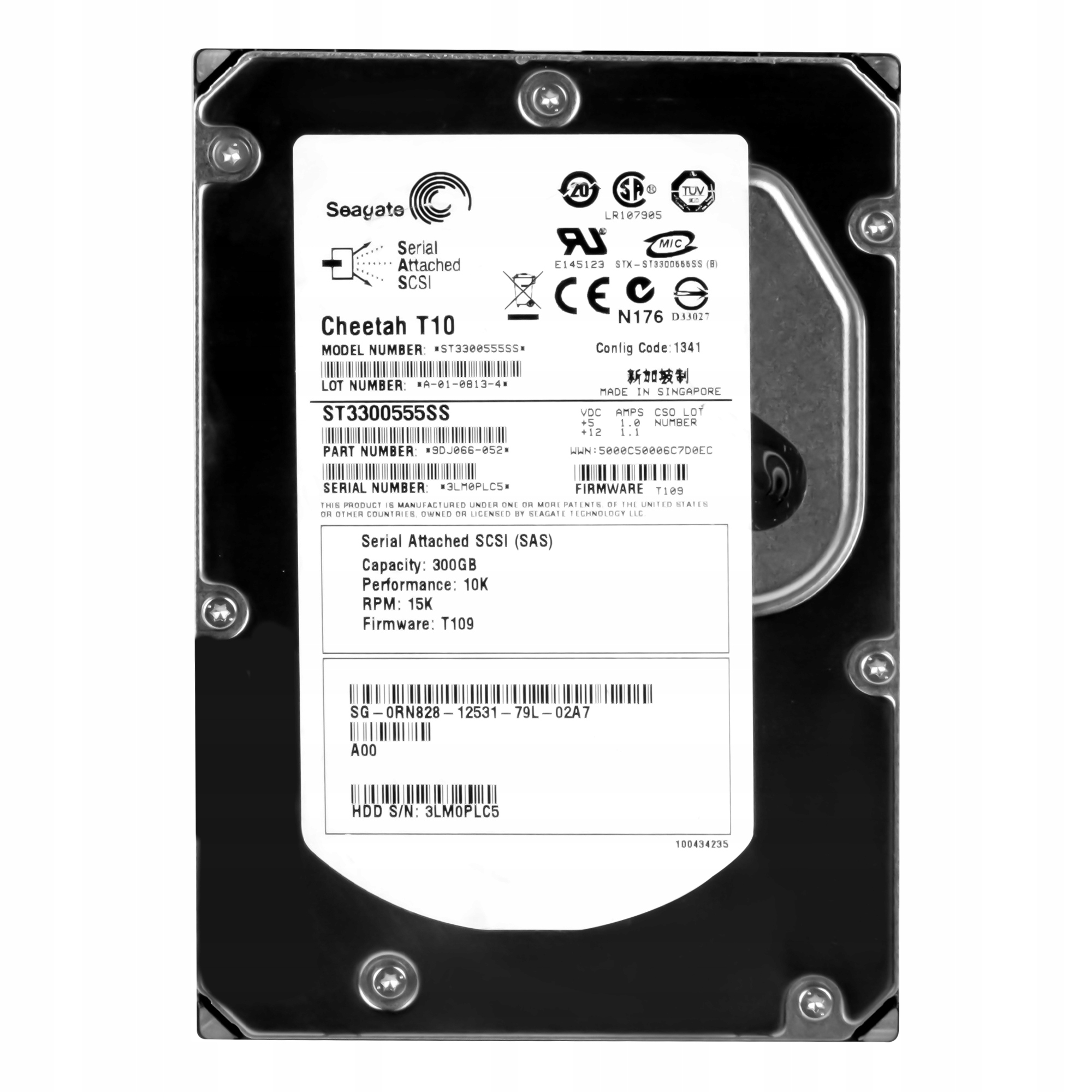 Dell 0RN828 300GB 10K 16MB Sas 3,5'' ST3300555SS