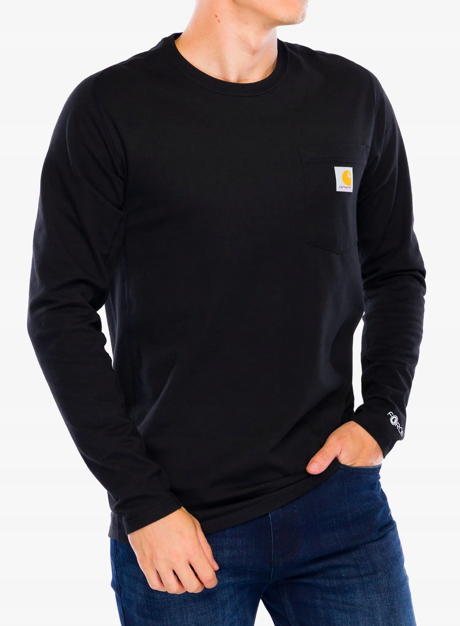 Tričko Mikina bez kapuce Midweight L/ Carhartt s kapsou černé M