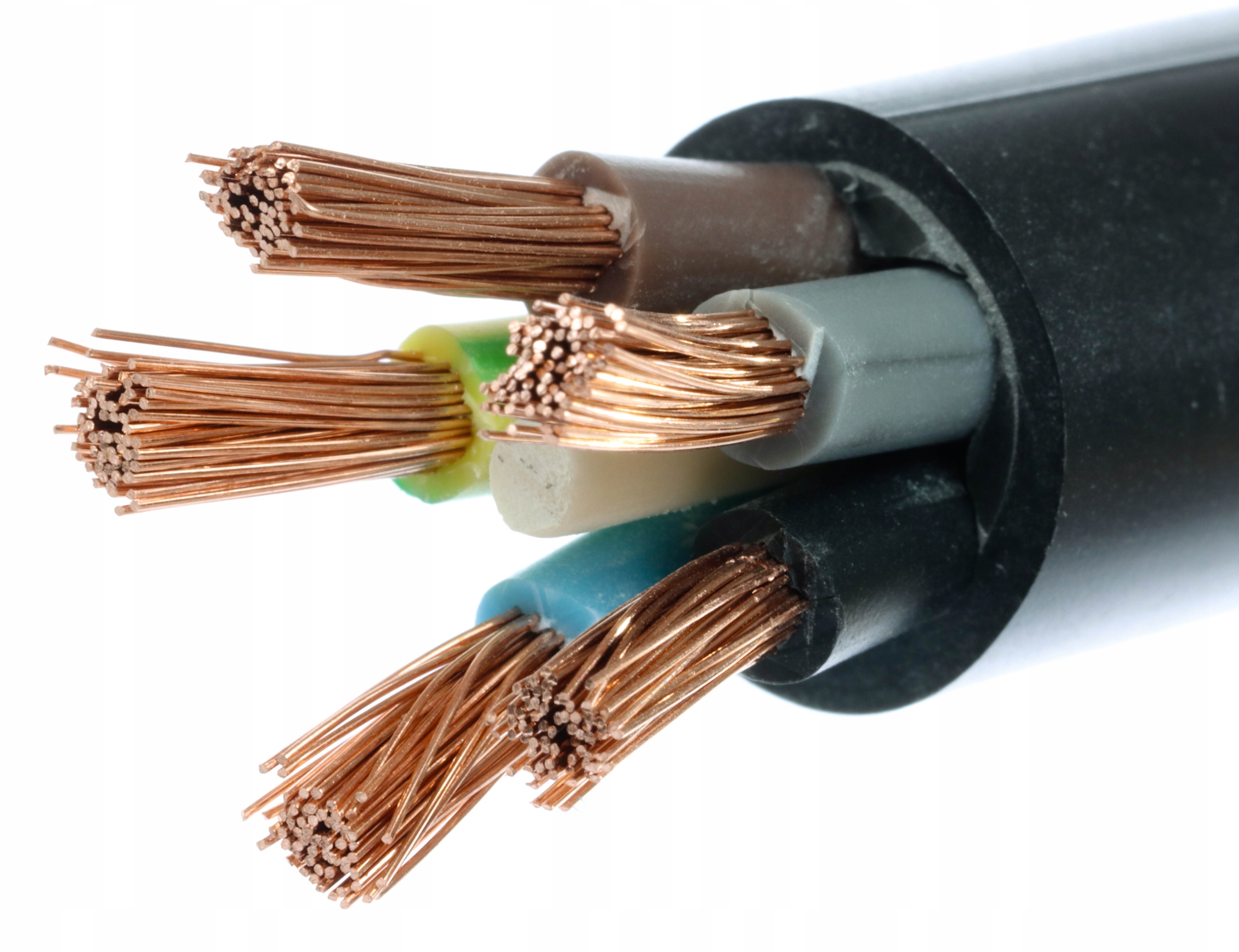 

Kabel instalacyjny elektryczny czarny OWY5x2,5 15m
