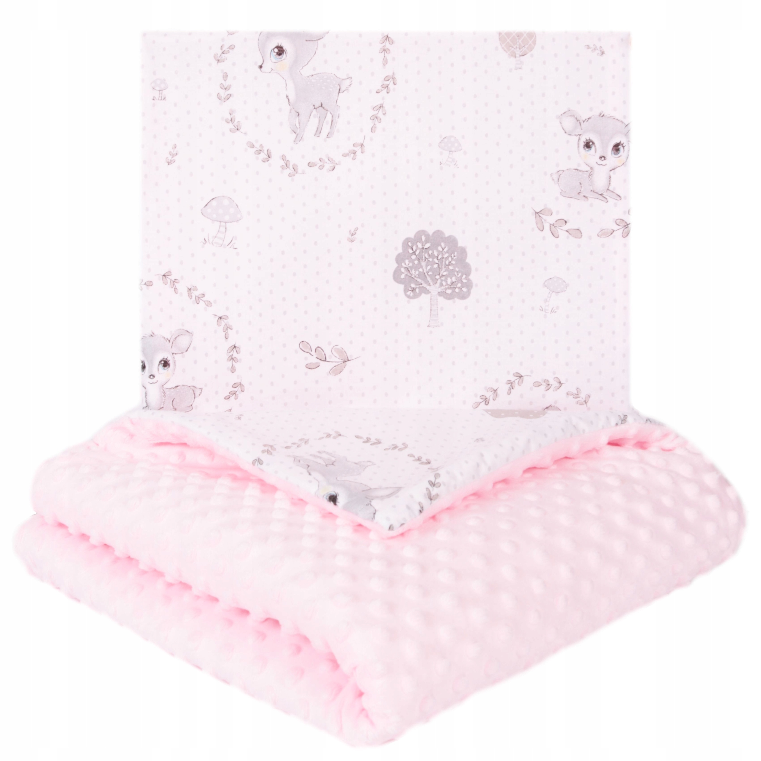 

123BABY Komplet Do Wózka Minky Kocyk Poduszka
