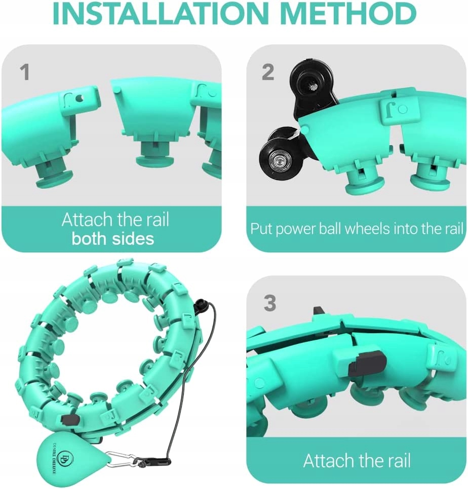 Hula Hoop z obciążeniem z odpinanymi pierścieniami 360° Marka inna
