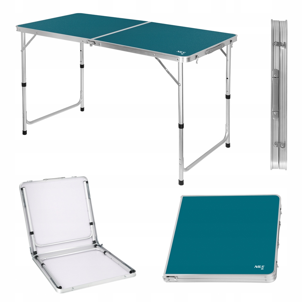 Skládací zahradní stůl cateringový kempingový 120 cm v kufříku