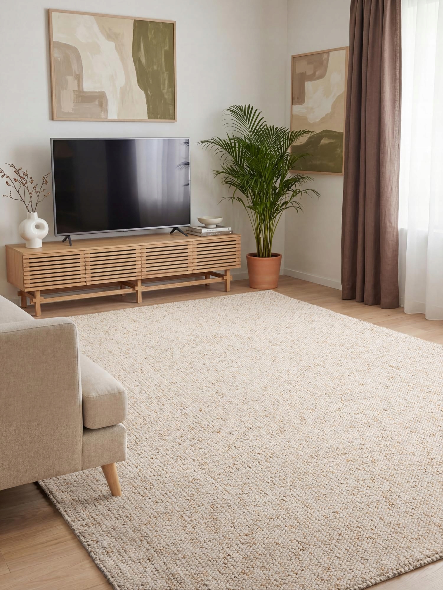 Elle Decoration Rocco, měkký koberec, moderní, krém
