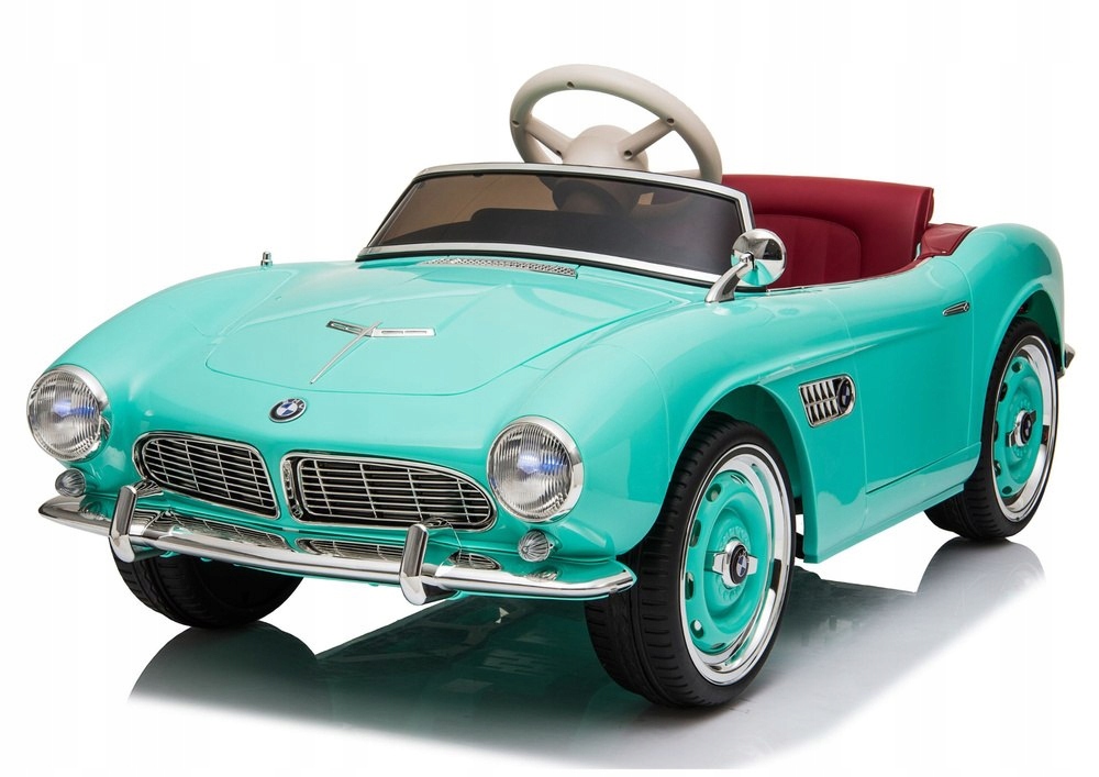 Samochód Na Akumulator Bmw Retro Auto Dla Dziecka Pilot Skóra Eva Led MP3