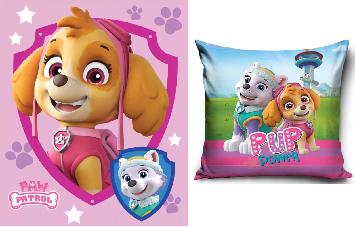 

kocyk koc polarowy poduszka Psi Patrol Skye