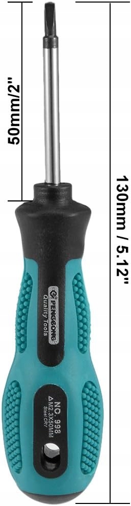 Śrubokręt Wkrętak Magnetyczny Trójkątny 2,3 mmx50 mm Kolor Niebieski+czarny Marka inna