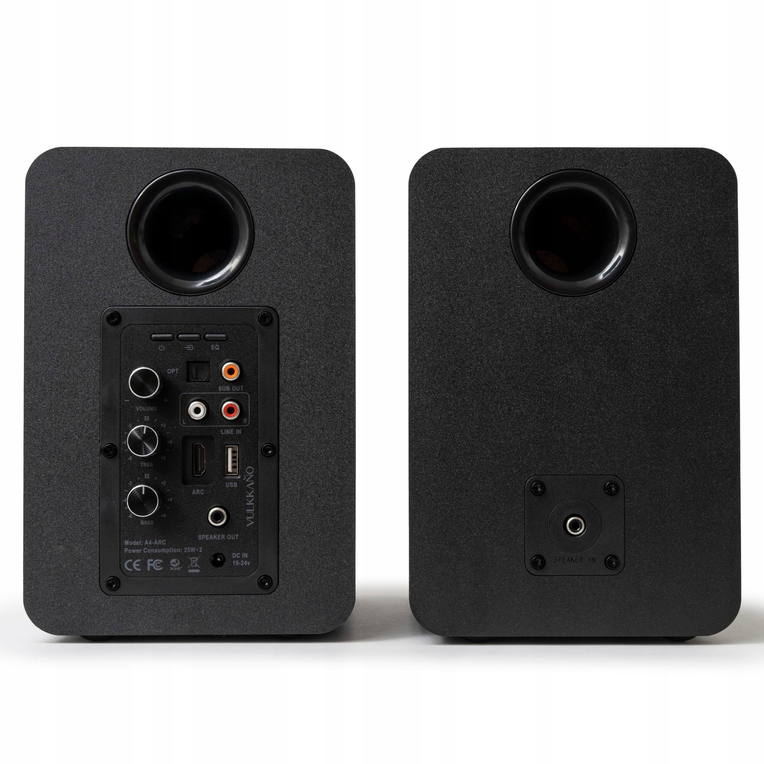 VULKKANO A4 ARC Głośniki Aktywne Bluetooth 5 HDMI USB Czarny Design — miniatura 2