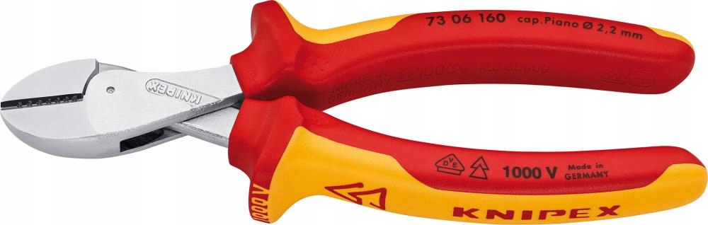 Boční štípací kleště izolované 1000 V Vde 160 mm X-Cut Knipex 73 06 160