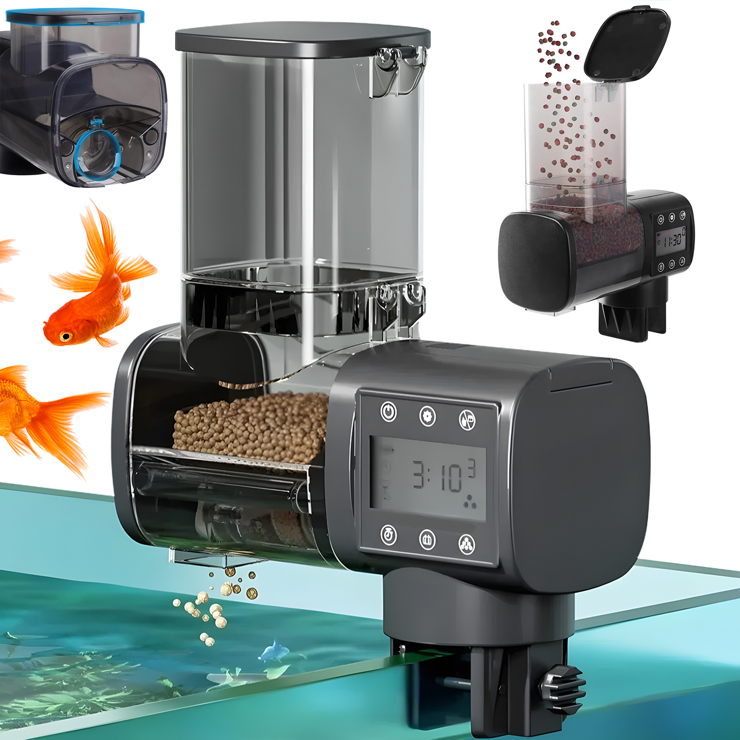 Levně Automatické Krmítko Pro Ryby Do Akvária Dávkovač Krmiva