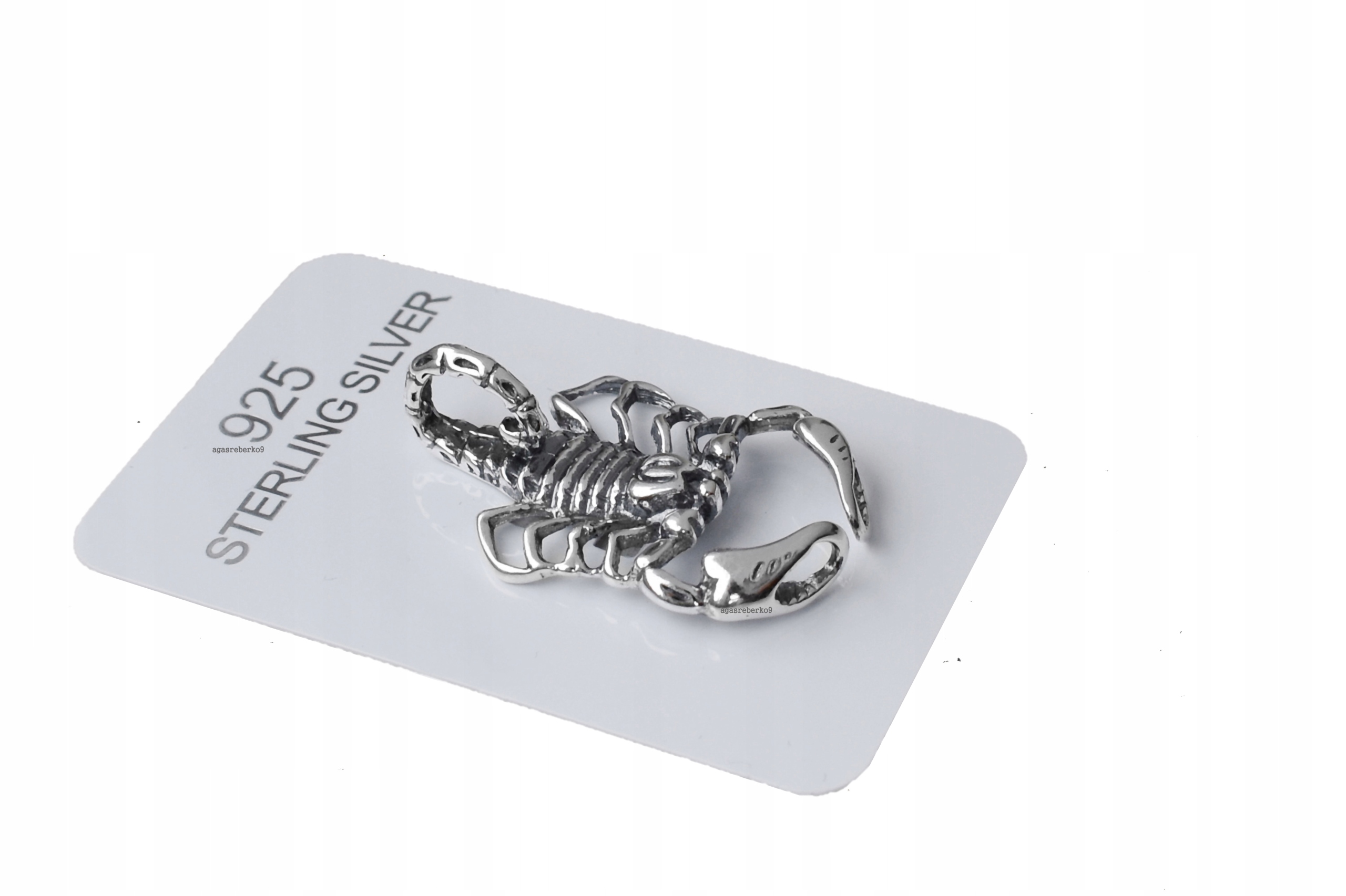 pr.925 Srebrny oksydowany duży wisior SKORPION Marka Inna marka