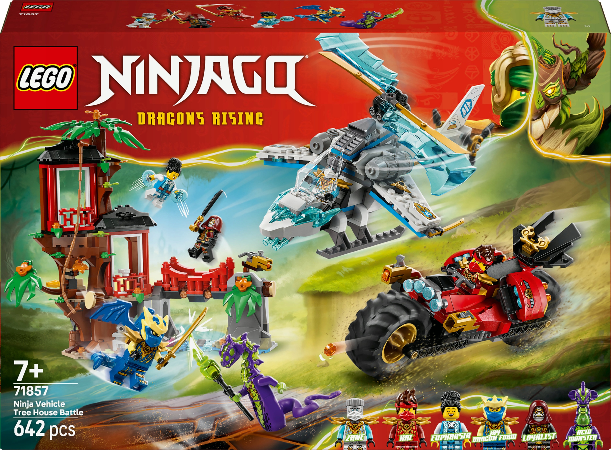 Lego Ninjago Bitwa ninja: domek na drzewie z pojazdami 71857